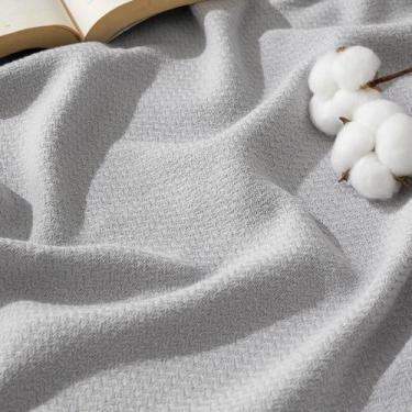 Imagem de Manta Bedsure Queen Size 100% Algodão (230x230cm) - Cinza