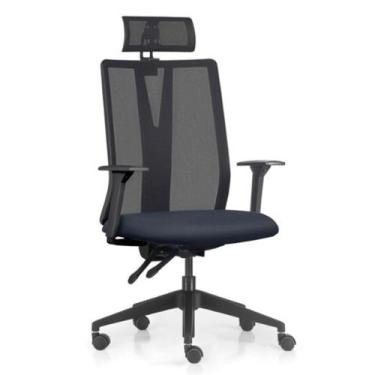 Imagem de Cadeira Escritório Giratória Presidente Flow F02 Base Preta Sintético 