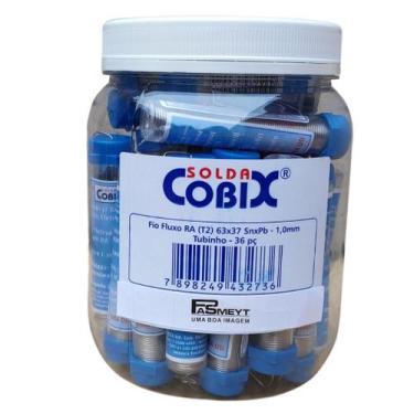 Imagem de Pote com 36 Unidade Solda Cobix Azul Fio 63x37 1.0Mm com 22g