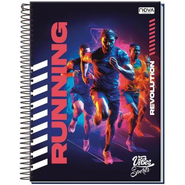 Imagem de Nova Cadernos Caderno Universitário Espiral Capa Dura 15 Matérias 240 Folhas Vibes Sports