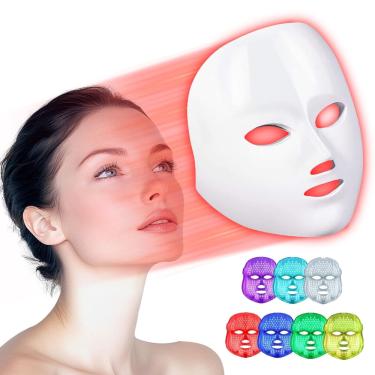 Imagem de Máscara de terapia de luz vermelha Yahi 7-1 cores LED para cuidados com a pele facial