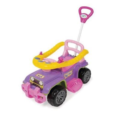 Imagem de Carrinho de Passeio Infantil Quadriciclo com Empurrador Jip Jip Menina