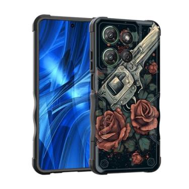 Imagem de EFGWSDER Capa para Moto G Power 5G 2025, [camada dupla] [proteção contra quedas de grau militar de 3,5 m] Capa resistente à prova de choque para Motorola Moto G Power 5G 2025 6,8 polegadas, armas e