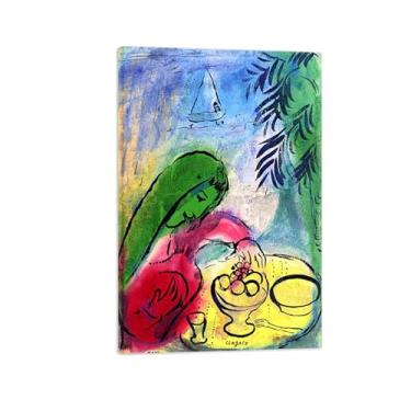 Imagem de MUHJDYC Pinturas famosas de arte em tela de parede para sala de estar - reprodução de impressões de arte em tela para decoração de parede de quarto moderno (mulher com fruteira) tela emoldurada