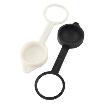 Imagem de 94208 Conector de cabo RV/TV Tampas de poeira de borracha capa polar à prova de intempéries para portas de entrada de trailer e proteção de placa (2 peças)