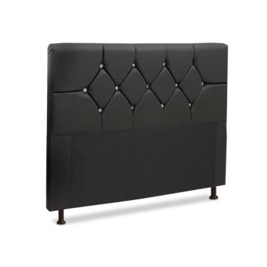 Imagem de Cabeceira Box Casal King 195Cm França Corino Preto