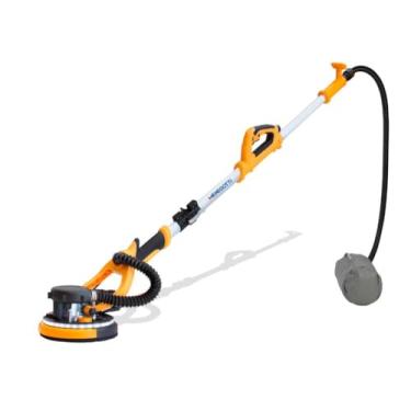 Imagem de Lixadeira Telescópica Parede e Teto 750W 220V MLP750 Menegotti, Cabo Dobrável e Extensível, 6 Discos de Lixa, 5 velocidades variáveis ​​de 800-1500 rpm, Coletor de pó, Luz de LED.