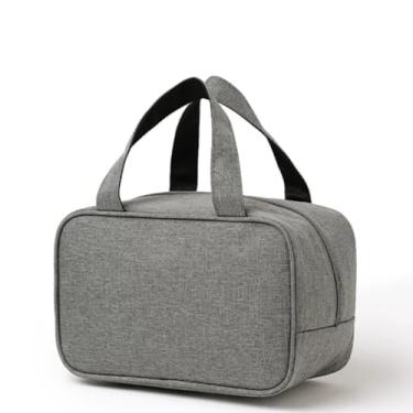Imagem de Bolsa Térmica De Mão Quadrada com Amplo Espaço Revestido Para guardar marmita E Alimentos (cinza)
