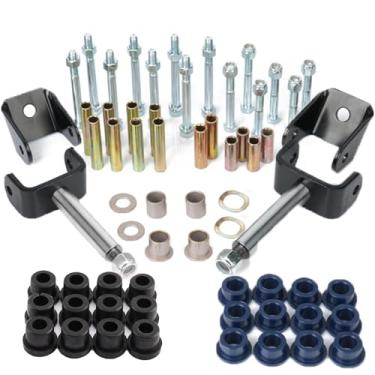 Imagem de Kit de reparo dianteiro traseiro para carrinho de golfe, compatível com 1993 Up Club Car DS Gas Electric, substitui 1016384 1016386 1016389 1016346 1015583 Kits de reconstrução de buchas de pinos