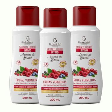 Imagem de 3 UNDs Sabonete Líquido Íntimo Frutas Vermelhas 200ml Bio Instinto (Extrato de Barbatimão e Aroeira)