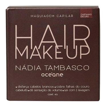 Imagem de Maquiagem Capilar Océane Hair Makeup Nádia Tambasco 4g, Castanho Escur