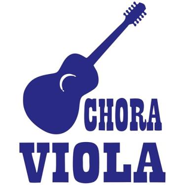 Imagem de Adesivo Country Chora Viola Silhueta Viola Caipira Modão & Sertanejo Raiz Decoração para Carro Caminhão Casa Notebook (AZUL MARINHO, 35x43,5cm)