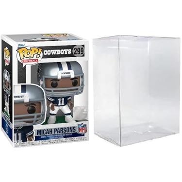 Imagem de Funko Pop! NFL Dallas Cowboys Micah Parsons #299 Vinyl Figure with Protective Case, Navy Jersey