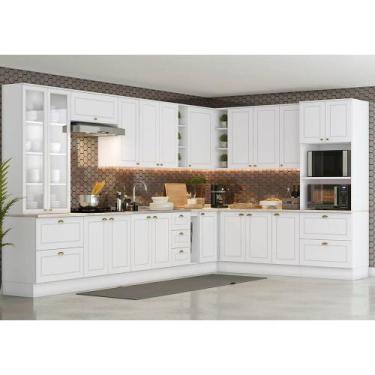 Imagem de Cozinha Modulada de Canto 13 peças 20 Portas 7 Gavetas Americana Henn 