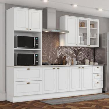 Imagem de Cozinha Compacta 271,5cm 4 peças 9 Portas 3 Gavetas Americana Henn, Br