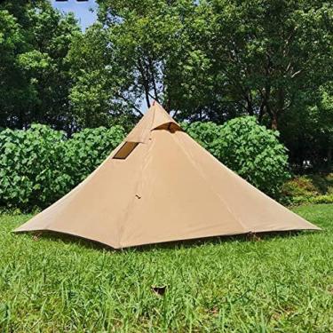 Imagem de Tenda De Pirâmide Ultraleve Abrigo De Tenda De Malha Quente, Tenda Tipi De 4 Estações Tenda Interna De Acampamento Para Acampamento Familiar Caminhadas Pesca Mochila Ace, Brown, External Accounts Tent