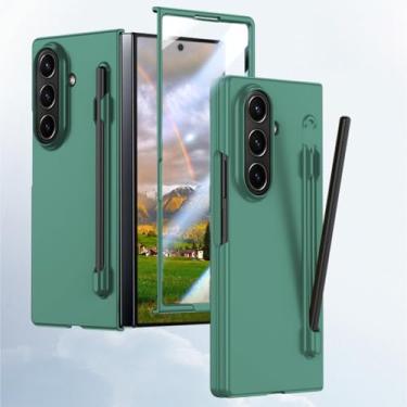 Imagem de HOULEE Capa para Samsung Galaxy Z Fold 7 com S Pen e protetor de tela Z Fold 7 compatível com a pele, com suporte para caneta S, capa protetora completa para carregamento sem fio para Galaxy Z Fold 7