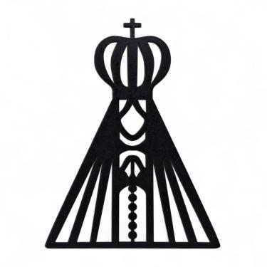 Imagem de Placa Decorativa Nossa Senhora Mdf Cor Preto 60 cm