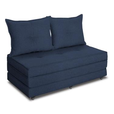 Imagem de Pufe Cama Dobrável Casal 130 Com 02 Almofadas Premium