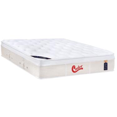 Imagem de Colchão Viúva Espuma Viscoelástico Visco Gel Molas Ensacadas Pocket Gold Star Vitagel Euro Pillow (128x188x32) - Castor