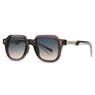 Imagem de Óculos de sol retrô literários para fotografia de rua anti-luz azul (café)