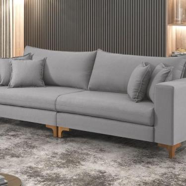 Imagem de Sofá Fixo 3 Lugares 2,20m M-197  Molas Bonnel, Almofadas Soltas e Reve