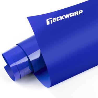 Imagem de TECKWRAP Vinil azul royal HTV Iron on Vinyl - Vinil de transferência de calor azul de 30,5 cm x 1,8 m para camiseta, bolsas e outros tecidos