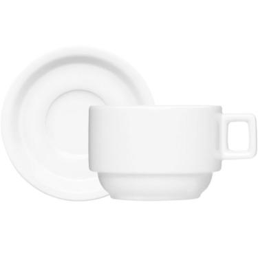 Imagem de Conjunto 18 Xicaras Cha Com Pires Porcelana Barhotel Germer