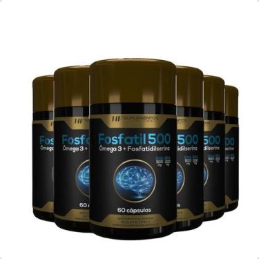 Imagem de 6x fosfatil 500 omega 3 + fosfatidilserina 60caps hf suplementos