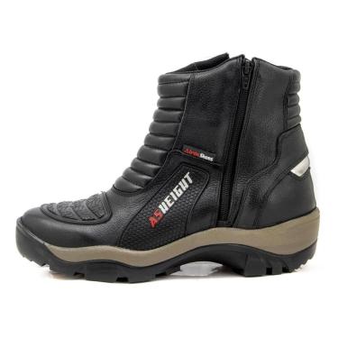 Imagem de Bota Motociclista Masculina As-height Couro Cano Curto