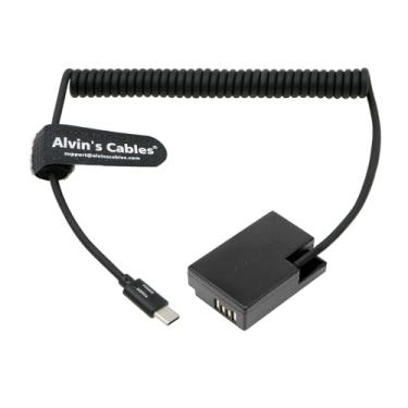Imagem de Alvin's Cables Bateria falsa LP-E17 para USB-C PD cabo de alimentação adaptador de alimentação enrolado para câmeras Canon EOS R8 R10 RP 200D 750D 760D 800D 77D 9000D Rebel SL2 SL3 T6i T6S T7i T8i