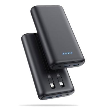 Imagem de Banco de potência Carregador portátil Ekrist 40800mAh com 2 cabos