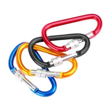 Imagem de 5pcs. Mini Mosquetão D Cores Acessório Com Trava De Rosca - Neoimp