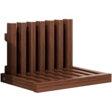 Imagem de Banco De Folha Suspensa Montado Na Parede, Banquinho De Banheiro Para Trocar Sapatos, Assento De Chuveiro Dobrável Cadeira Dobrável Para Sapatos Grossos, Assento De Chuveiro Dobrá, Brown