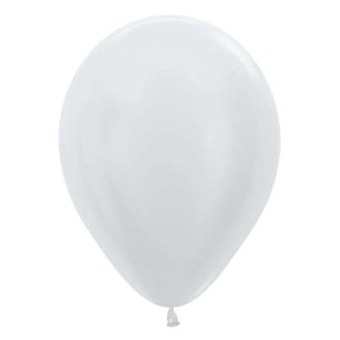 Imagem de Balão de látex redondo branco pérola 28 cm | 25 balões