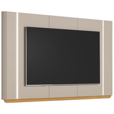 Imagem de Painel Para TV 75 Pol Com LED 240cm Elysia L05 Tauari Off White Fosco - Lyam Decor