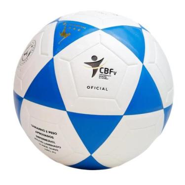 Imagem de Bola De Futevolei Altinha Vulcanizada Rio Pu - Poker, Branco, Azul