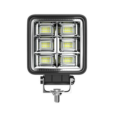 Imagem de Farol de Milha Auxiliar Universal Quadrado Automotivo 10-30V 144W Super Forte, Longo Alcance 48 Led Carro Caminhão Moto