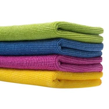 Imagem de Kit 5 flanelas microfibra Pano Multiuso Limpa Vidro pia - Marca