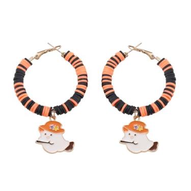 Imagem de Brincos femininos de Halloween, caveira, morcego, abóbora, fantasma, pendentes, roupas de Halloween, acessórios de bijuteria, 2inch, Liga de aço, Sem Pedra Preciosa