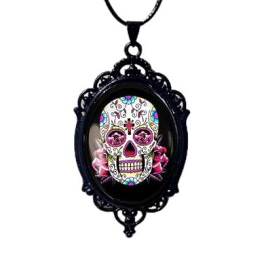 Imagem de Colar boêmio com árvore da vida, gargantilha vitoriana, joias vintage, acessórios de presente 2, 3.9X2.75inch, Vidro, Sem Pedra Preciosa