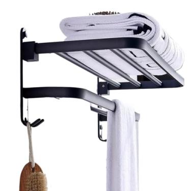 Imagem de Porta Toalha, Toalheiro de Parede Duplo Premium Adesivo sem Furo Banheiro Acessórios(Toalheiro Premium 47/50cm)