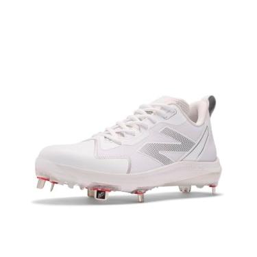 Imagem de New Balance FuelCell Romero Duo Tênis de softbol feminino, branco/prata/branco, 38