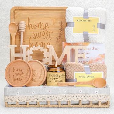 Imagem de Presentes de aquecimento de casa nova, ideias de presentes de Natal para casa, presente de fechamento de corretores de imóveis para compradores de casa, tábua de servir de bambu para casais, mulheres