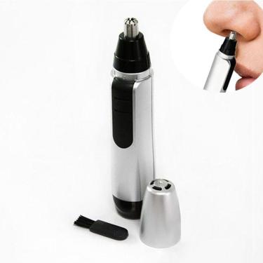 Imagem de Depilador Aparador Pelos Orelha Nariz Sem Fio Silencioso Preto/prata