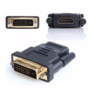 Imagem de Adaptador Conector Dvi Digital 24+1 Macho Para Hdmi Fêmea - LOTUS