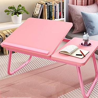 Imagem de Suporte para laptop, bandeja de cama portátil para laptop, mesa de sentar ajustável em altura, mesa de cama dobrável, leitura no sofá, 2 ()