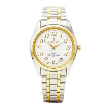 Imagem de Relógio Orinet Aqualand Luxo Original Prova D'água Executive (Dourado/Prata-Branco)