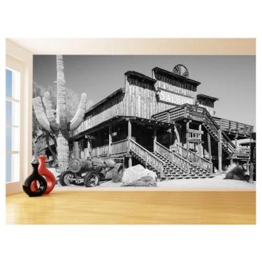 Imagem de Papel De Parede 3D Cidade Antiga Vintage Retrô 3,5M Cda82 - Você Decor