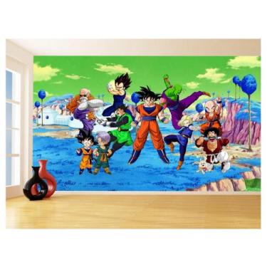 Imagem de Papel De Parede Dragon Ball Goku Vegeta Anime 3,5M Dbz366 - Você Decor